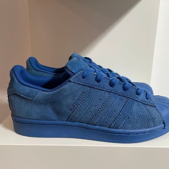 SOLD - adidas Men's Originals Superstar Blue Suedes - Picture 4 of 5